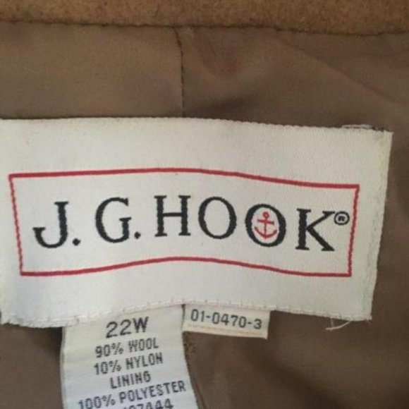 J. G Hook Winter Coat with Hood 22W WOOL - Picture 4 of 4